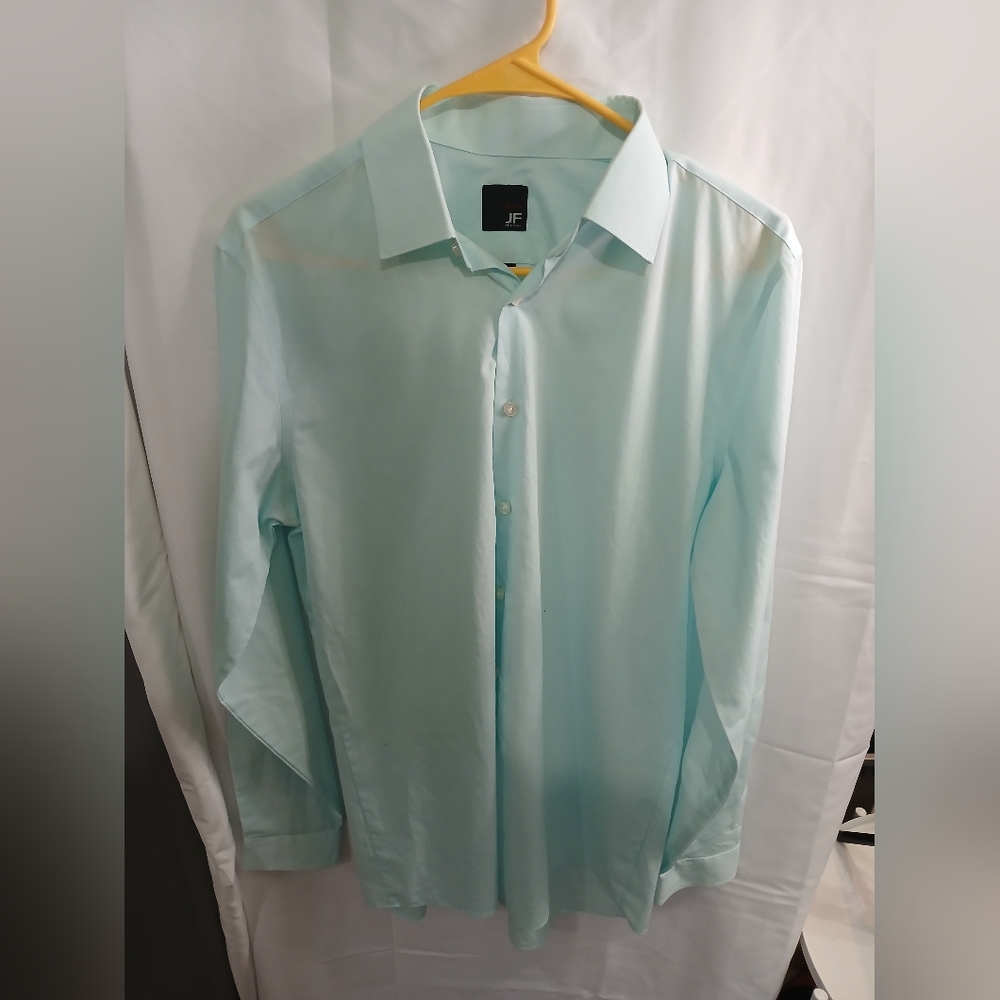 jf j.ferrar Men’s Mint Blue Dress Shirt